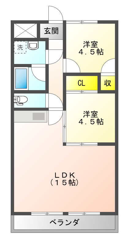 リバルティーレAの間取り