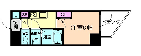 大阪市福島区玉川のマンションの間取り