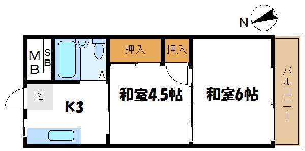 メゾンこちやの間取り