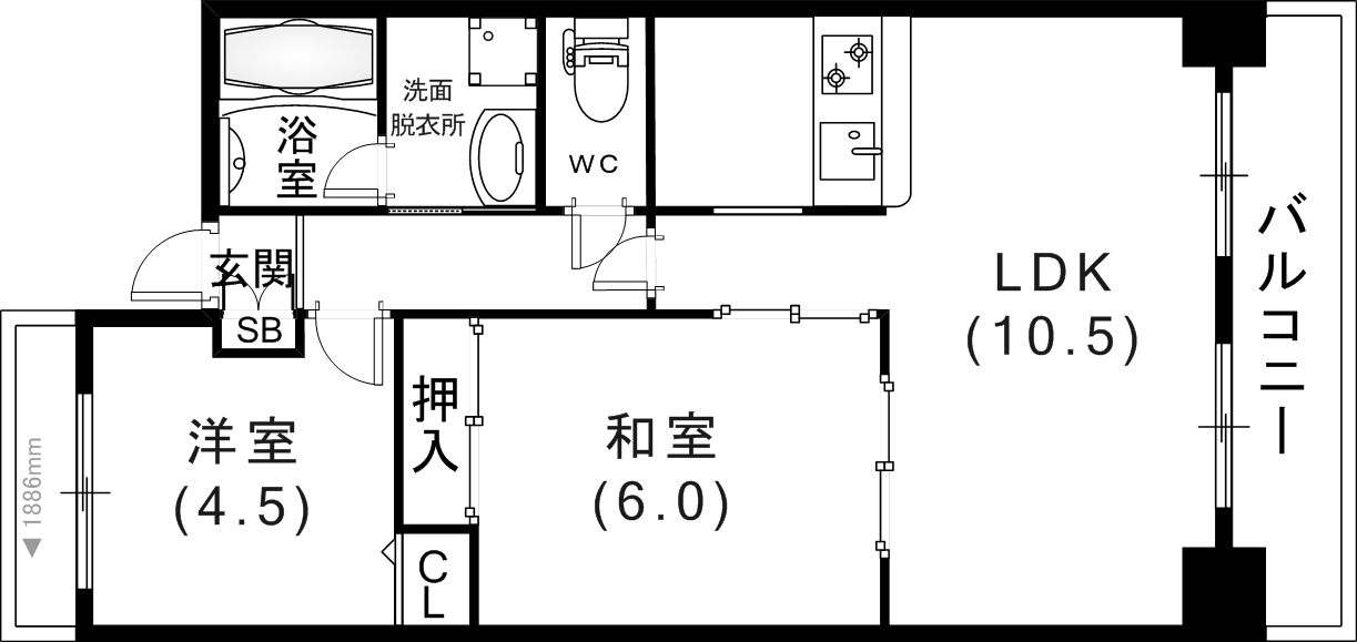 【エリム摩耶の間取り】