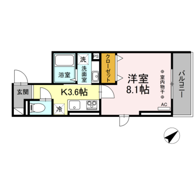 【八王子市大塚のアパートの間取り】