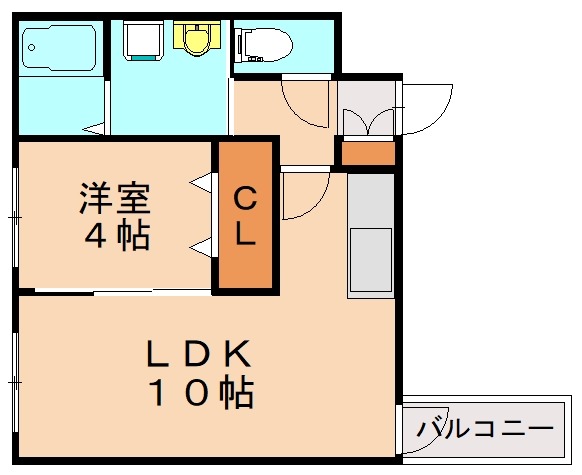 北九州市戸畑区幸町のアパートの間取り