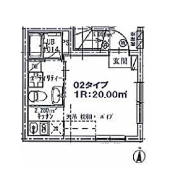 荒川区東日暮里のマンションの間取り