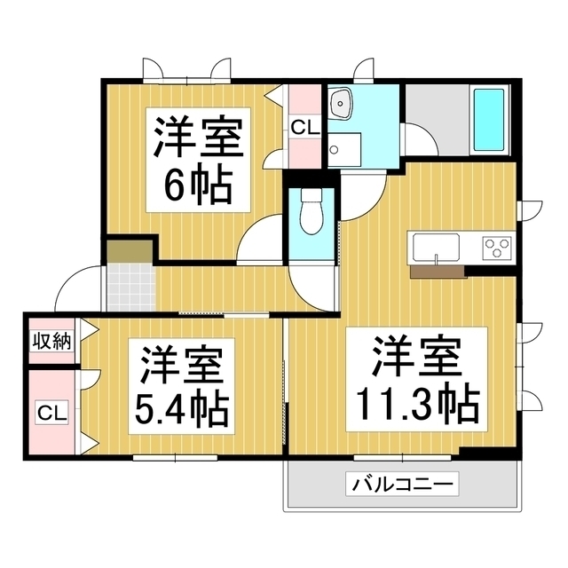 シャーメゾン　湖岳の間取り