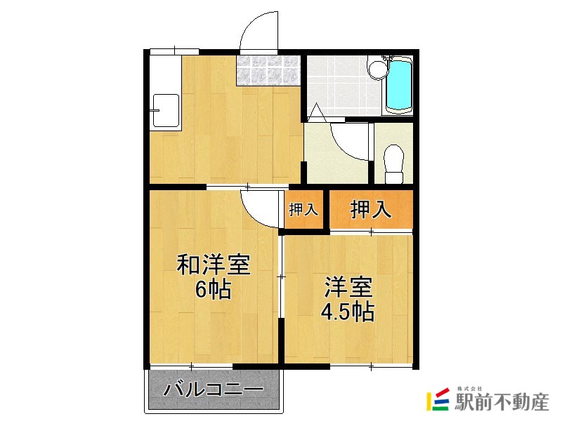 来春コーポの間取り