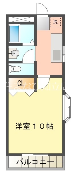 豊明市沓掛町のアパートの間取り