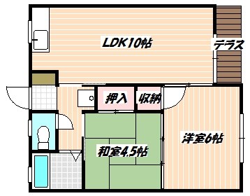 千葉県船橋市東船橋４（アパート）の賃貸物件の間取り