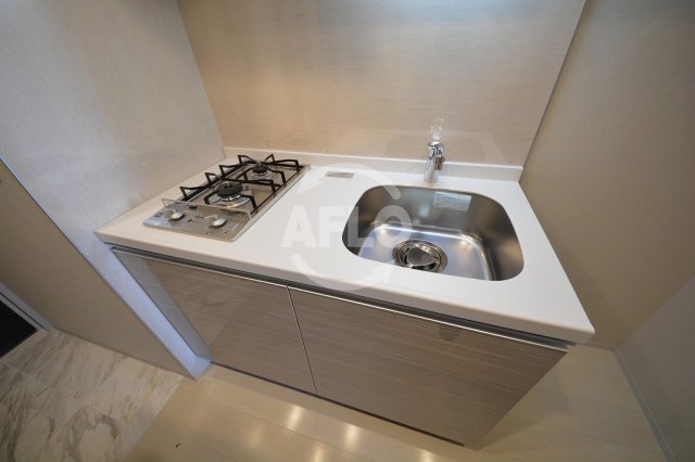 キッチン　レジュールアッシュ玉造　2口ガスシステムキッチン