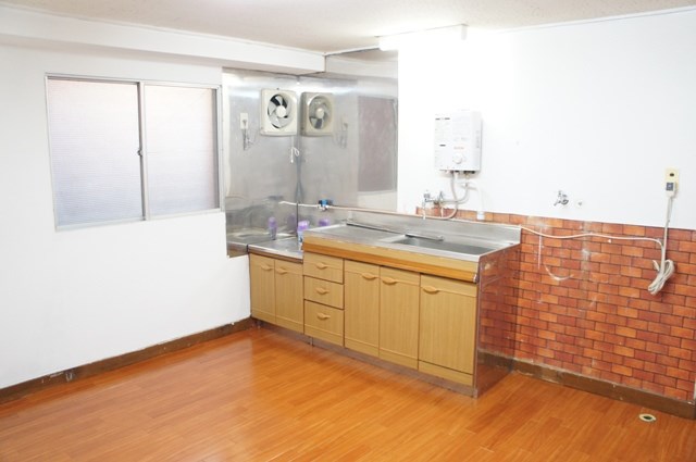 キッチン　ガスコンロ設置可キッチンでお料理ラクラク