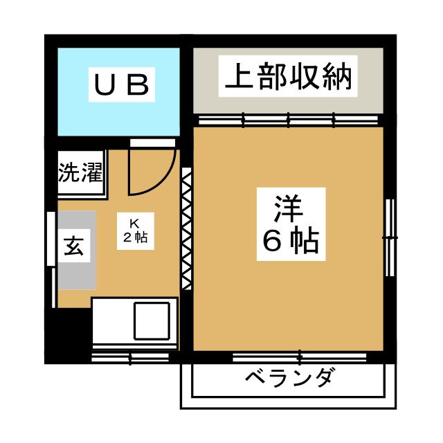 東急池上線 池上駅 徒歩11分 3階建 築38年の間取り写真