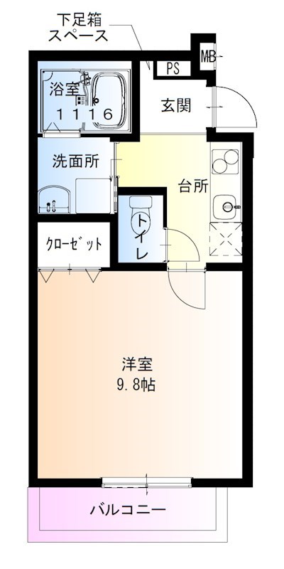 阪神本線 大物駅 徒歩3分 3階建 築3年の間取り写真