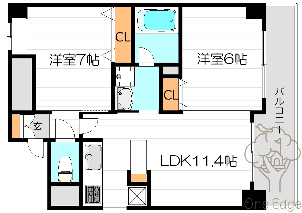 Villa・淀川の間取り写真