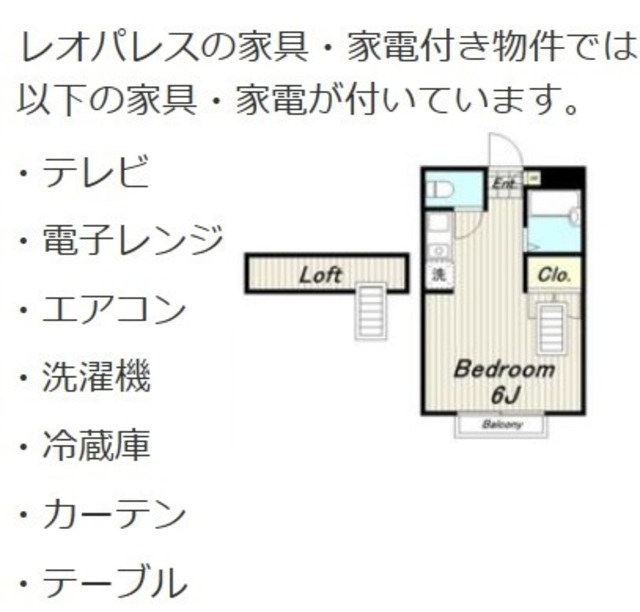 レオパレスラフィネの間取り写真