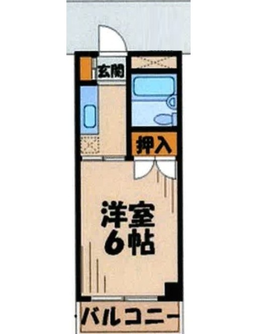 京王相模原線 京王多摩センター駅 徒歩7分 3階建 築41年の間取り写真
