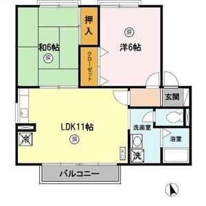 近鉄大阪線 河内山本駅 徒歩12分 2階建 築28年の間取り写真