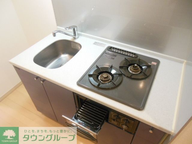 キッチン　2口ガスコンロ・グリル付き/システムキッチン