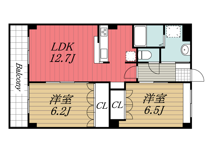 ＪＲ内房線 五井駅 徒歩5分 3階建 築14年の間取り写真