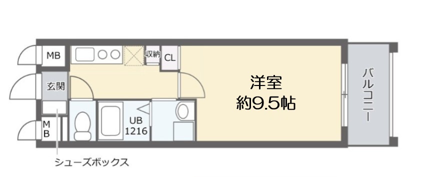 ホープ松屋町住吉の間取り写真