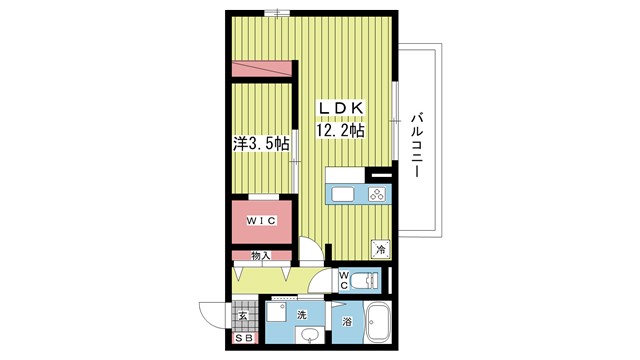 阪急宝塚線 庄内駅 徒歩20分 3階建 築6年の間取り写真