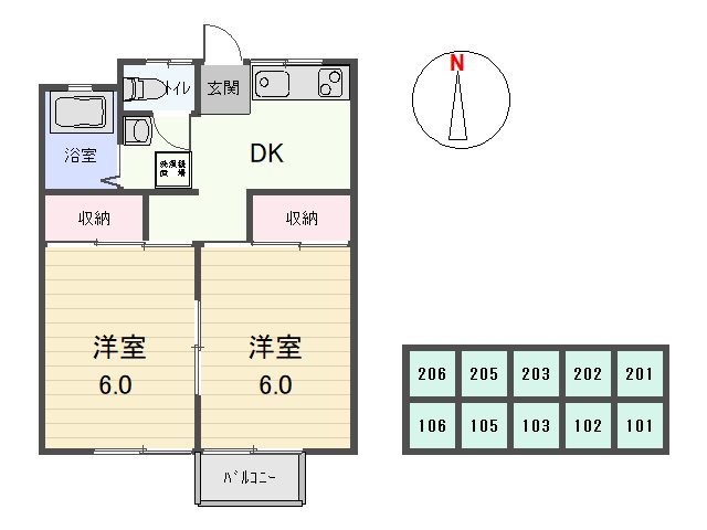 小沢コーポの間取り