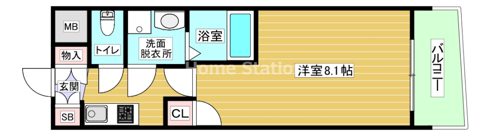 大阪市福島区吉野のマンションの間取り