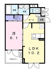 【広島市安佐北区深川のアパートの間取り】