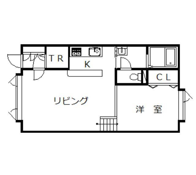 旭川市東六条のアパートの間取り