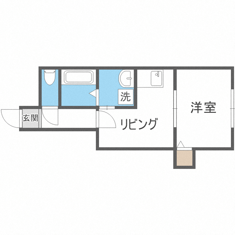 札幌市西区琴似二条のマンションの間取り