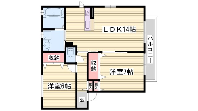 シャーメゾンキサ砥堀の間取り