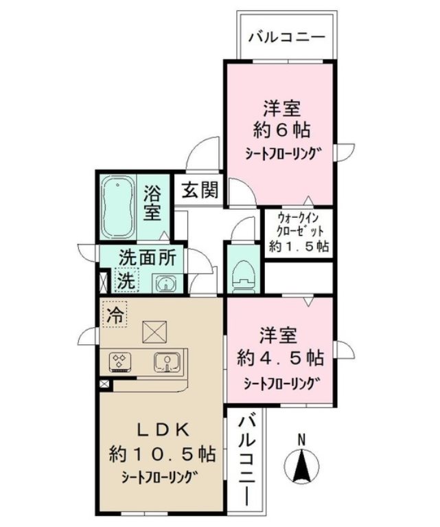 杉並区高円寺南のアパートの間取り