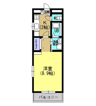 鹿児島市郡元のマンションの間取り