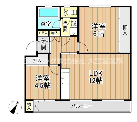 大宮指扇住宅 1号棟の間取り