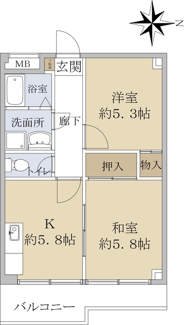 大栄パレスの間取り