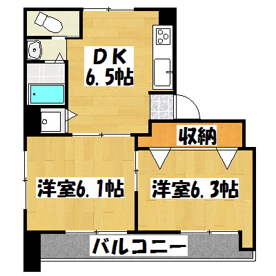 神戸市垂水区海岸通のマンションの間取り