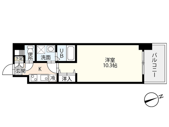 広島市中区東平塚町のマンションの間取り