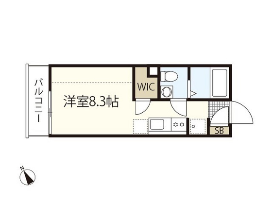 広島市佐伯区五日市中央のアパートの間取り