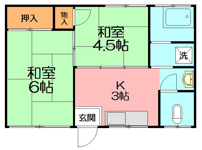 大和ハイツの間取り