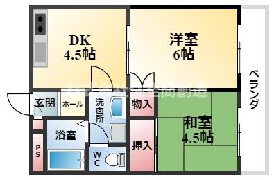 豊中市立花町のマンションの間取り