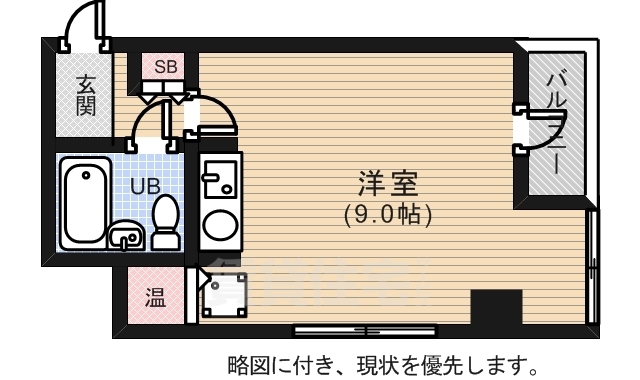 広島市中区河原町のマンションの間取り