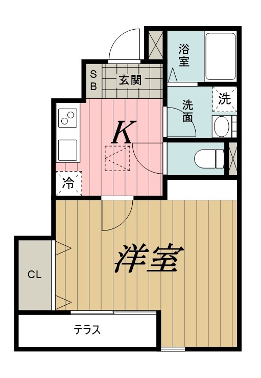 千葉市中央区亀井町のアパートの間取り