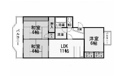 グリーンマンション中井の間取り