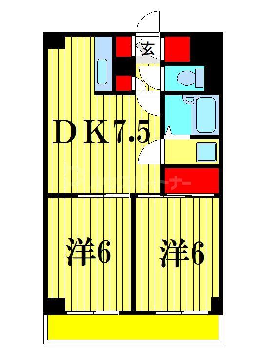 市川市北方のマンションの間取り