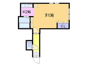 江別市文京台東町のマンションの間取り