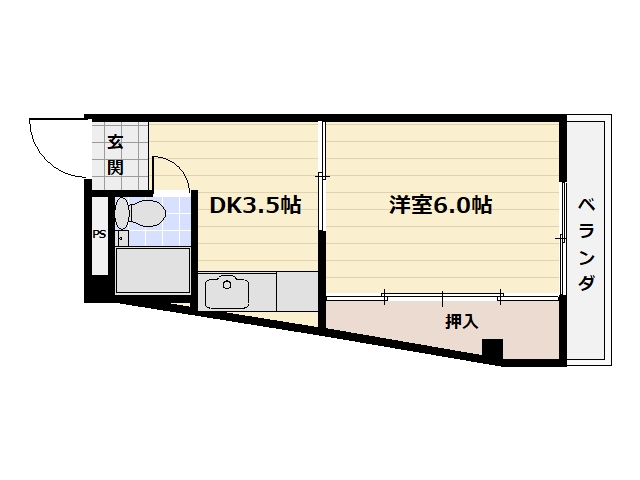 梅津シティハウスIの間取り