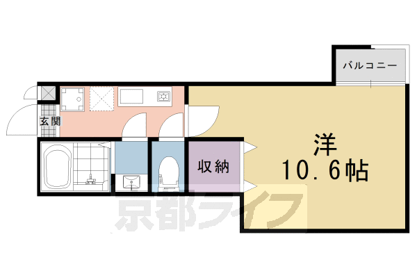 京都市東山区本町９丁目のアパートの間取り