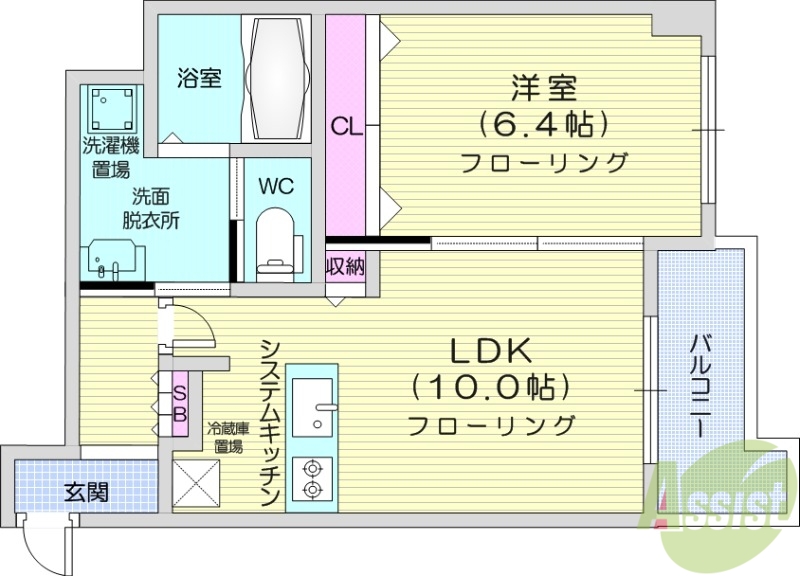 オルムドグランメール大通の間取り