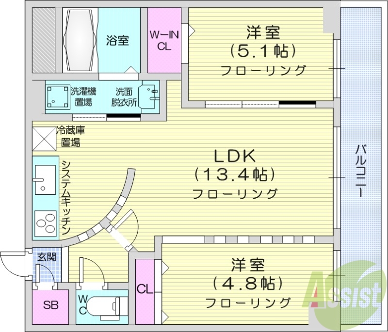 【コローレ知事公館前の間取り】