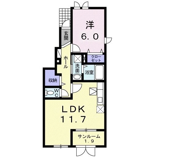 メゾンドアイリスＥの間取り