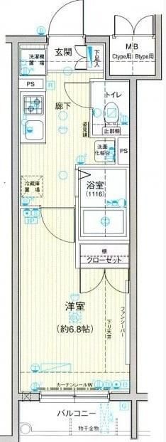 渋谷区恵比寿西のマンションの間取り