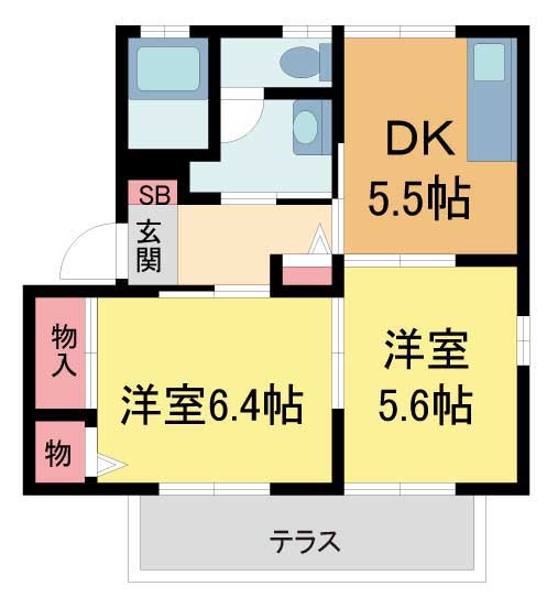 チェリーハイツの間取り